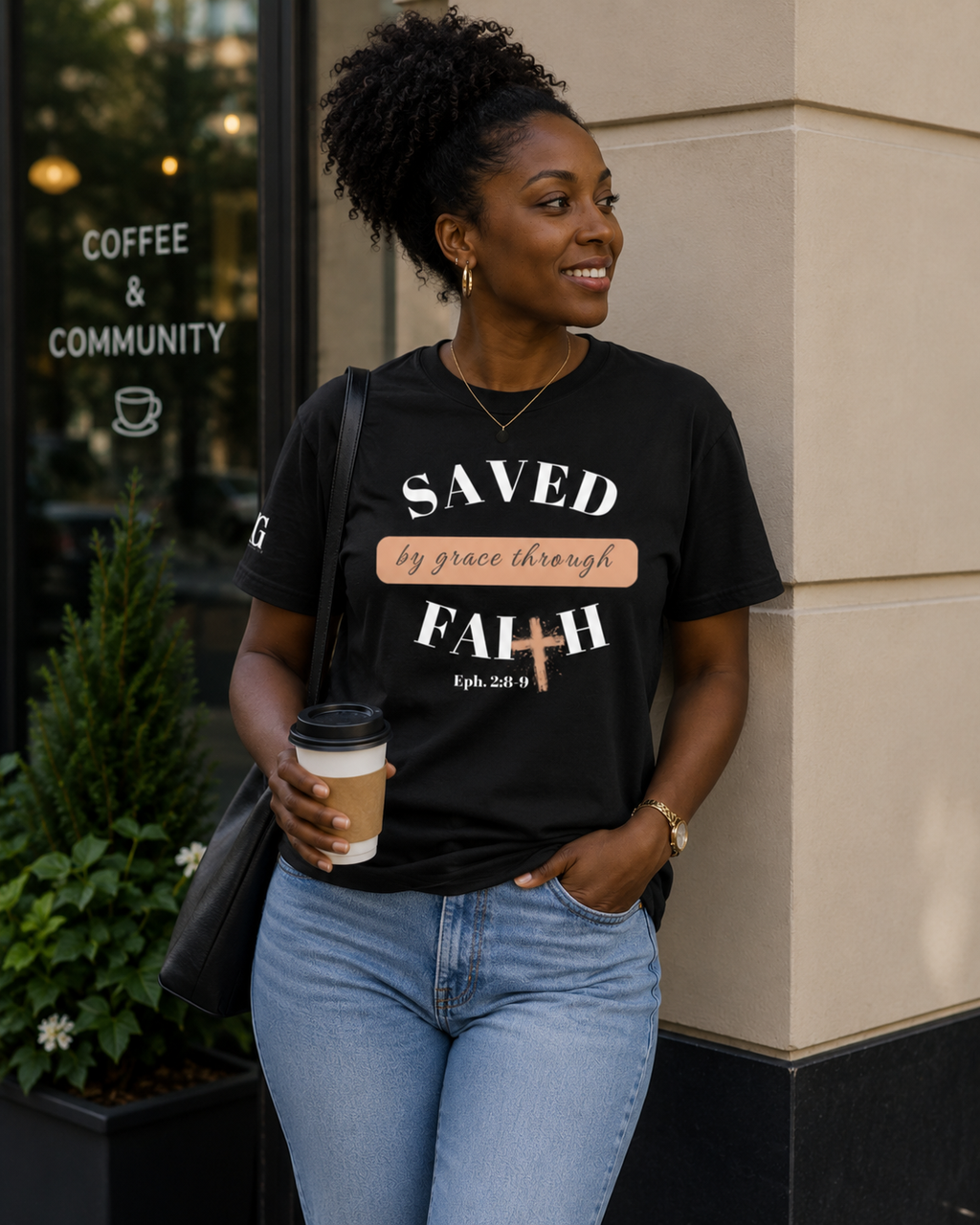 'Saved by Grace' Premium t-shirt
