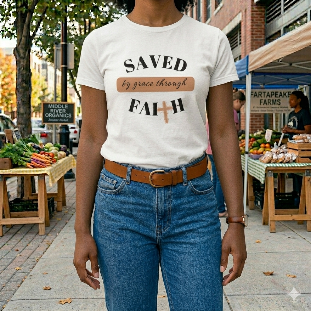 'Saved by Grace' Women's Relaxed T-Shirt