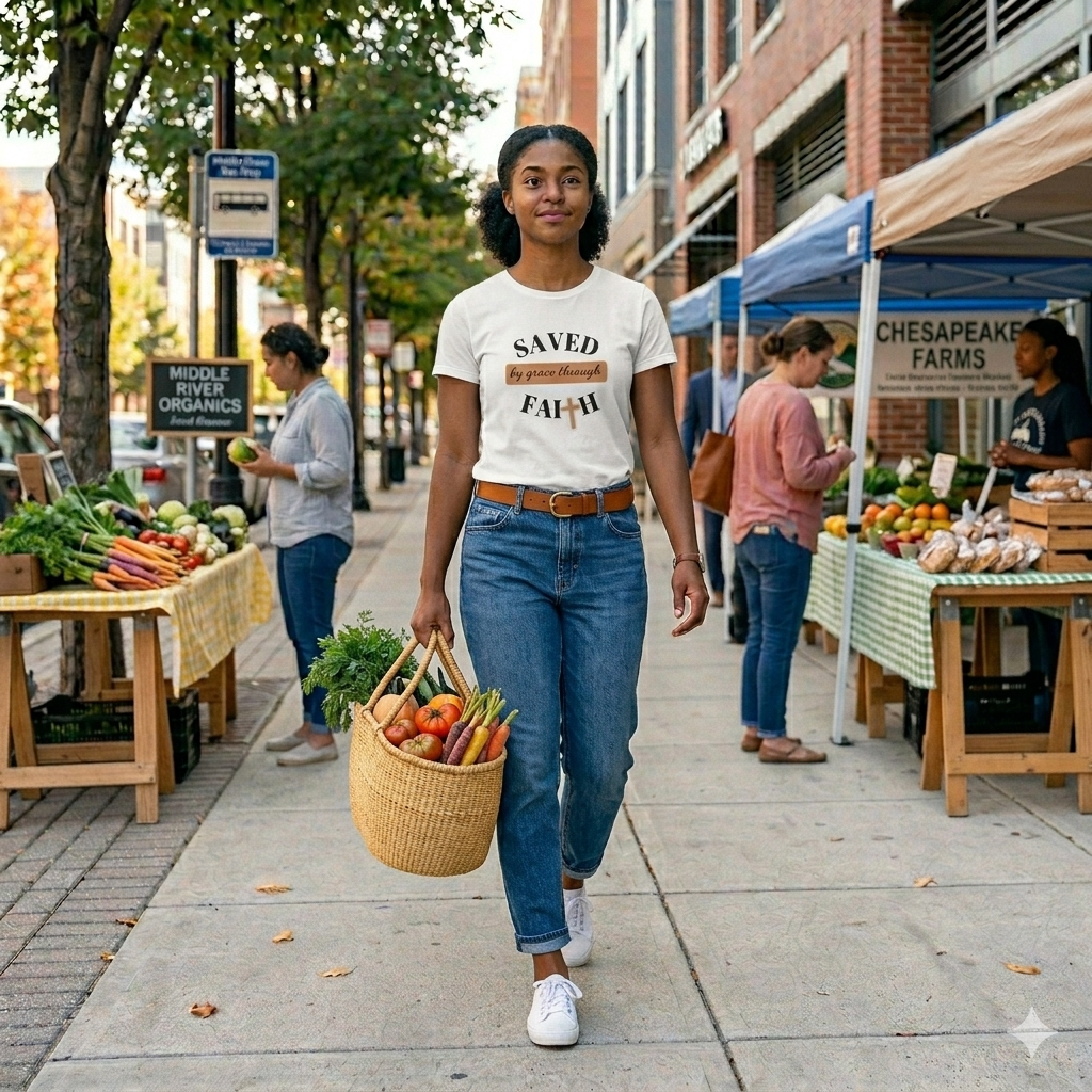 'Saved by Grace' Women's Relaxed T-Shirt