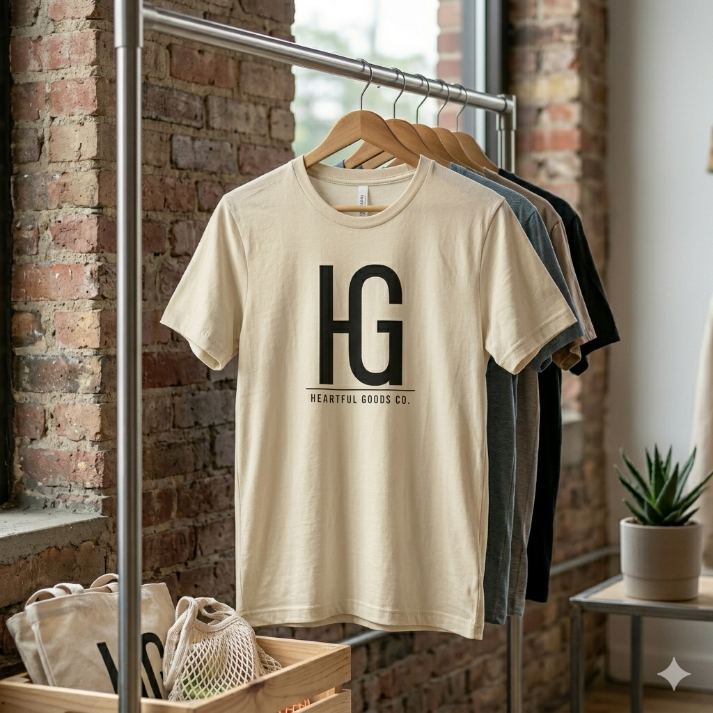 Heartful Goods Co. Unisex Garment Dyed Vintage T-Shirt